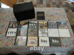 BEATLES Parlophone 16 CD Box Set Collection with Wood Roll Top Cabinet and Book