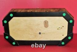 BIG 14 1/2 x 8 x 4 1/4 Sorrento Italian Inlaid Wood Jewelry Music Box with Key