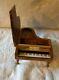 Baby Grand Piano Olive Wood Music Box Vintage, Switzerland