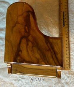 Baby Grand Piano Olive Wood Music Box Vintage, Switzerland