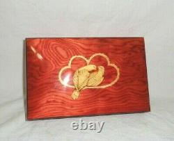 Beautiful Hearts & Doves Wood Inlay Sorrento Italy by San Francisco Music Box Co