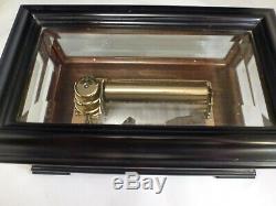 Beautiful Reuge 3 X 72 Note Music Box Glass Wood Andrew Lloyd Weber Memory