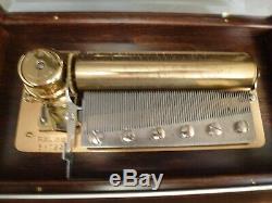 Beautiful Reuge 3 X 72 Note Music Box Glass Wood Andrew Lloyd Weber Memory