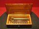 Beautiful Reuge Music Box 72 Note Swiss Movement 3/72 Wood Case Inlay Works
