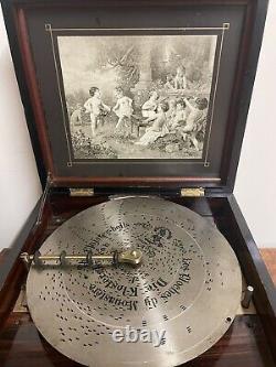 Beautiful Victorian Polyphon Music Box Player Circa 1890