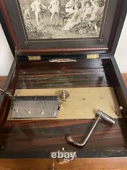 Beautiful Victorian Polyphon Music Box Player Circa 1890