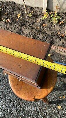 Beautiful Vintage Wooden Musical Chest Jewellery Box With Draws (C1)