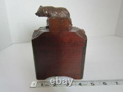 Black Forest Wood Bear Huggler & Cie Swiss Cigarette Ashtray Music Storage Box