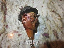 Black Forest Wood Carved Corkscrew Bottle Opener Banjo Player Black Music Box