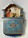 Blue Baby Lullaby Music Box Wood Figurine -erzgebirge -germany- Wendt & Kuhn