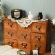 Boxes Rustic Card Catalog Drawers Storage Music Jewelry Bedside Table Baby