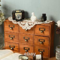 Boxes Rustic Card Catalog Drawers Storage Music Jewelry Bedside Table Baby