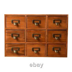 Boxes Rustic Card Catalog Drawers Storage Music Jewelry Bedside Table Baby