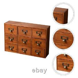 Boxes Rustic Card Catalog Drawers Storage Music Jewelry Bedside Table Baby