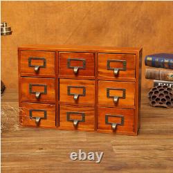 Boxes Rustic Card Catalog Drawers Storage Music Jewelry Bedside Table Baby