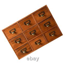 Boxes Rustic Card Catalog Drawers Storage Music Jewelry Bedside Table Baby