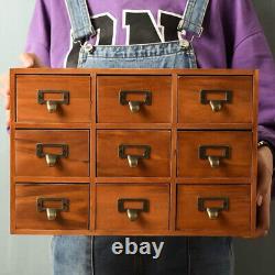 Boxes Rustic Card Catalog Drawers Storage Music Jewelry Bedside Table Baby