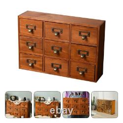 Boxes Rustic Card Catalog Drawers Storage Music Jewelry Bedside Table Baby