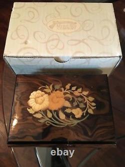 Brand New Sorrento Italy Rare wood inlay hand crafted music Jewelry Gift Box