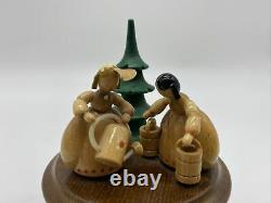 Carousel Music Box Carved Wood REUGE ROMANCE Beethoven Garden Lady Tree
