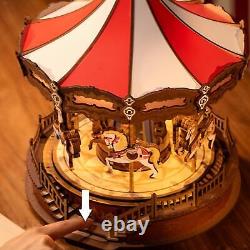 Carousel Music Box Horse Wind up Music Box for Sister Girls Holiday Gifts