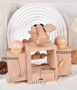 Castle Flying Pig Music Box Kid's Wooden Toys Automatic Rotation Christmas Gifts