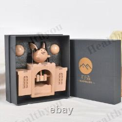 Castle Flying Pig Music Box Kid's Wooden Toys Automatic Rotation Christmas Gifts