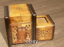Chinese Vintage (pre 1950) Wooden Musical (Working) Cigarette Box very rare