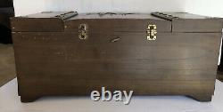 Chinese Wood Carved Musical Jewelry Treasure Box Dragon Inlay Secret Drawer
