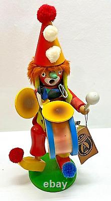 Christian Ulbricht Holzkunst Incense Smoker/ Music Box SEND IN THE CLOWNS 12.75