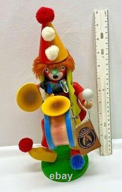 Christian Ulbricht Holzkunst Incense Smoker/ Music Box SEND IN THE CLOWNS 12.75