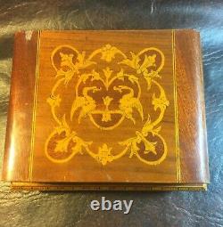 Cigarette Case Music box Wood Vintage