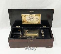 Circa 1900 Musical Box With 6 Airs