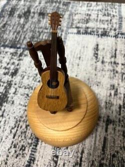 Classical Guitar Music Box made of wood Kobe music box interior accessories