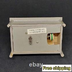 Collectible Vintage Music Box / Germany Wood Metal Musical Sewing Machine Mouse