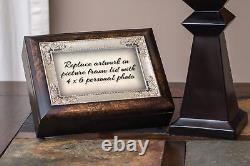 Cottage Garden St. Therese of Lisieux Dark Wood Finish Jewelry Music Box Play