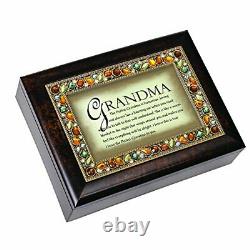 Cottage Garden The Perfect Grandma Italian Style Wood Finish Jewel Lid Musical