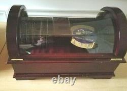 Crosley Saxony CD Disc Wood & Glass Music Box 6 Music Discs Music