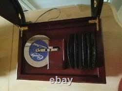 Crosley Saxony CD Disc Wood & Glass Music Box 6 Music Discs Music