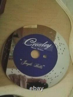 Crosley Saxony CD Disc Wood & Glass Music Box 6 Music Discs Music