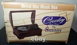 Crosley Saxony CD Disc Wood & Glass Music Box Christmas & More Music-Wurks