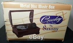 Crosley Saxony CD Disc Wood & Glass Music Box Christmas & More Music-Wurks