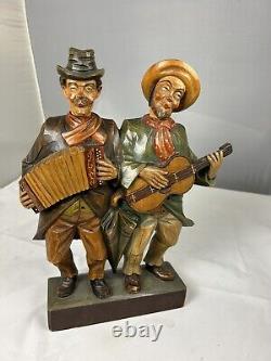 Double Carved Wood German Karl Griesbaum Black Forrest Whistler Musicians