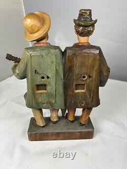 Double Carved Wood German Karl Griesbaum Black Forrest Whistler Musicians