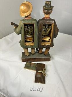 Double Carved Wood German Karl Griesbaum Black Forrest Whistler Musicians