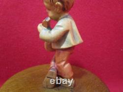 E 68 REUGE Music Box Wood Carving Doll 1