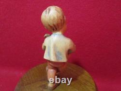 E 68 REUGE Music Box Wood Carving Doll 1