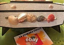 ENGLISH 1950s JEWELLERY MUSIC BOX & SEASHELLS HANDCRAFTED IN ENGLANDMINTRARE