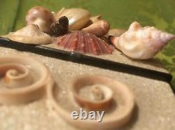 ENGLISH 1950s JEWELLERY MUSIC BOX & SEASHELLS HANDCRAFTED IN ENGLANDMINTRARE