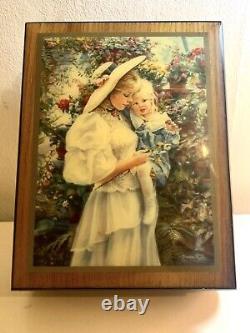 ERCOLANO Vintage Music Box Mother and Child in Greenhouse by Sandra Kuck